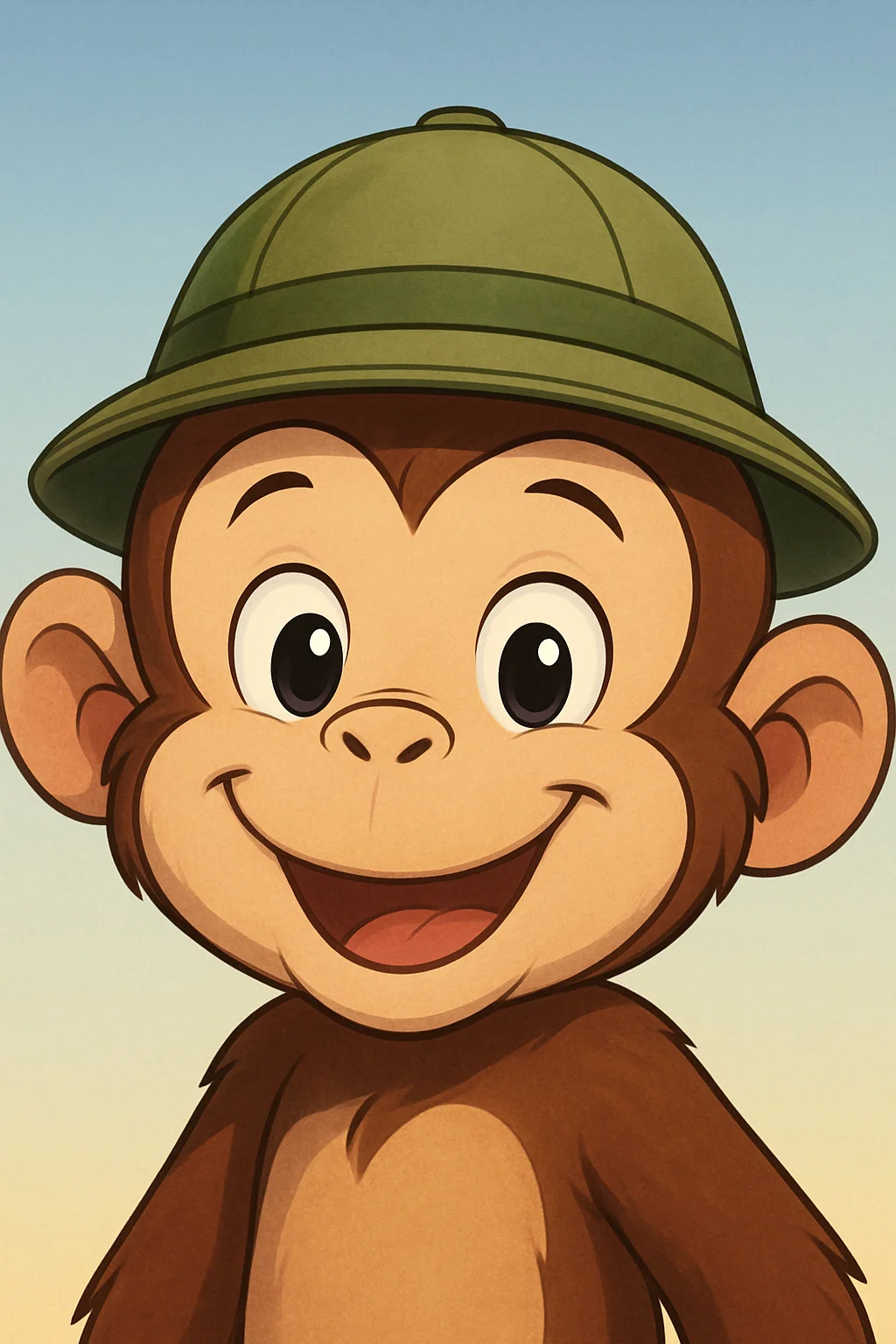 Smiling Alphy the monkey